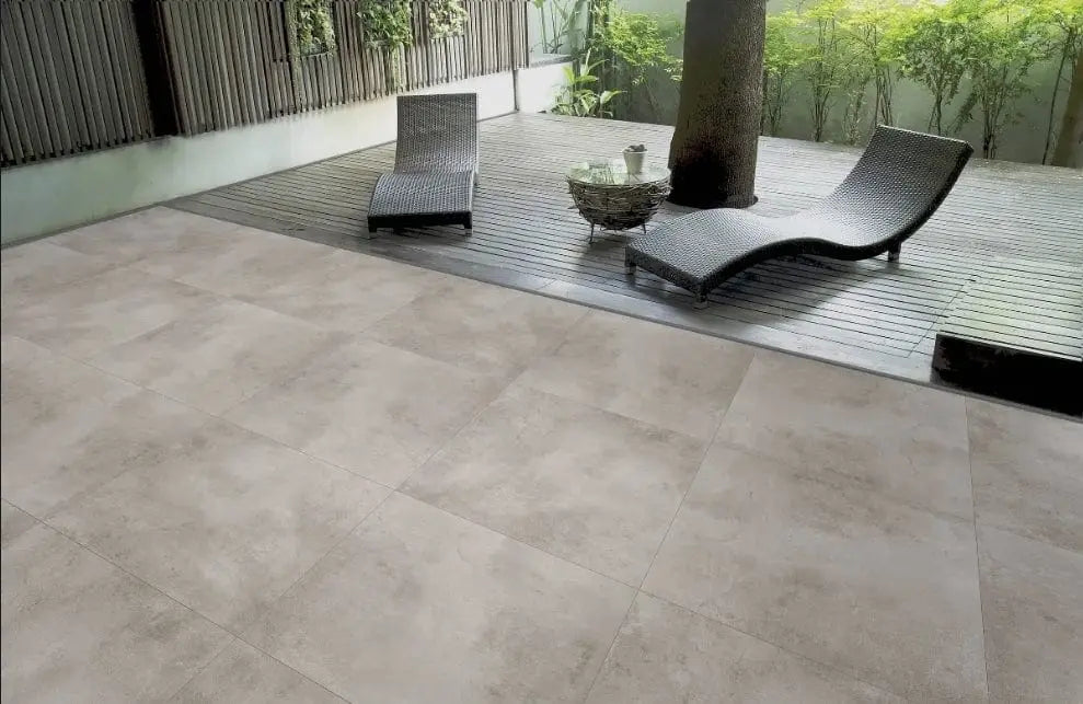 Vista Grey Semi Polished Porcelain Tile 80x80 cm and 120x120 cm IMP