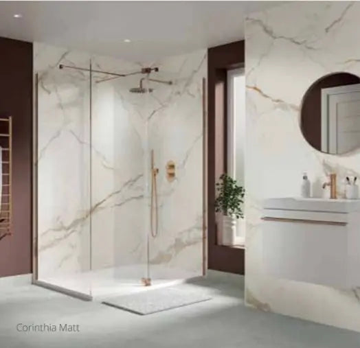 Shower wall panel Corinthia Matt SPC wall panel 950x2400x6mm ( pack of 2 )
