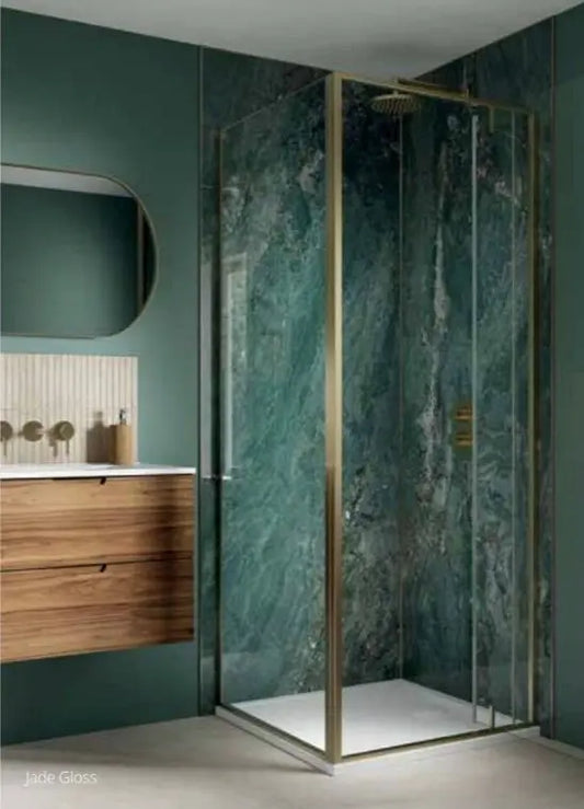 Shower wall panel Jade Gloss Gloss SPC wall panel 950x2400x6mm ( pack of 2 )