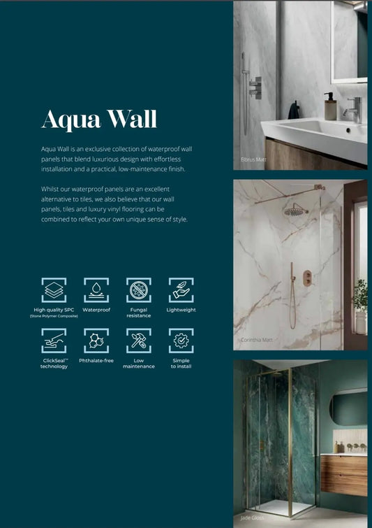 Shower wall panel Sargasso Matt SPC wall panel 950x2400x6mm ( pack of 2 )
