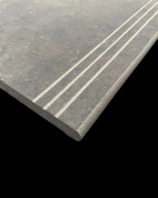 Siman Black Bullnose 300x1200x20 mm Outdoor Porcelain Tile £45.00 each TS