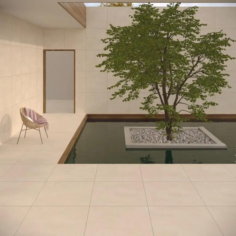 Siman Ivory 800x800x20mm Outdoor Porcelain Tiles Paving £35.60 per sq.m - Vivido Tiles