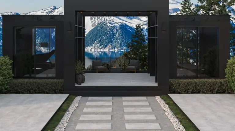 Siman Silver 600x1200x20 mm Concrete effect Outdoor Porcelain Tiles from £38.99 sq.m Bien