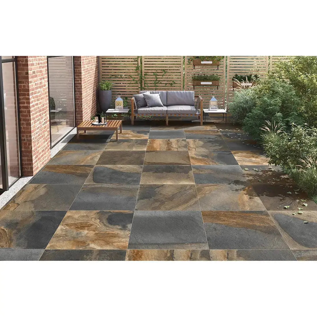 Slate Multicolour 600x900x20mm Outdoor Porcelain Paving £33.30 sq.m Vivido Tiles Uk 