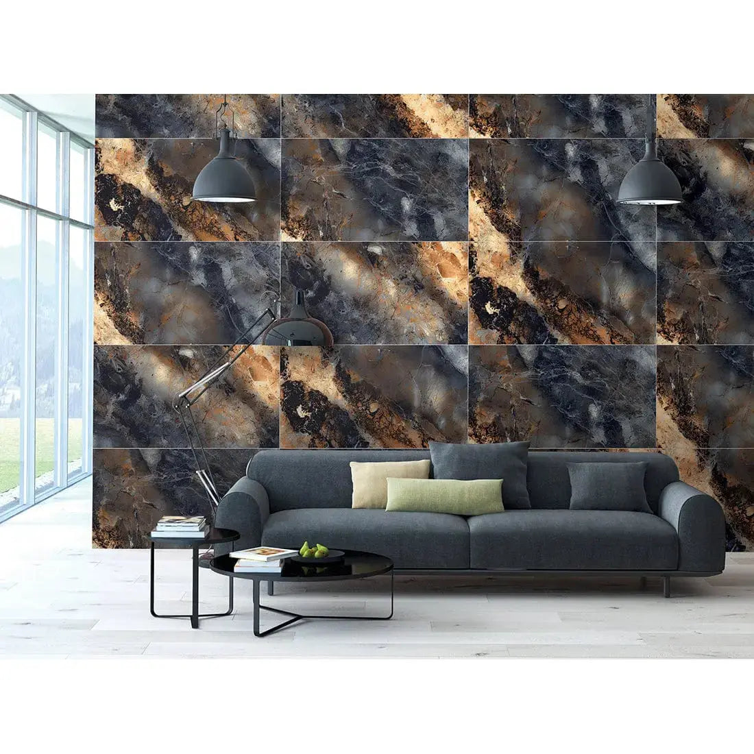 Smokey Gold Matt 60x120 cm Porcelain Tiles from £23.99 sq.m Vivido Tiles Uk 