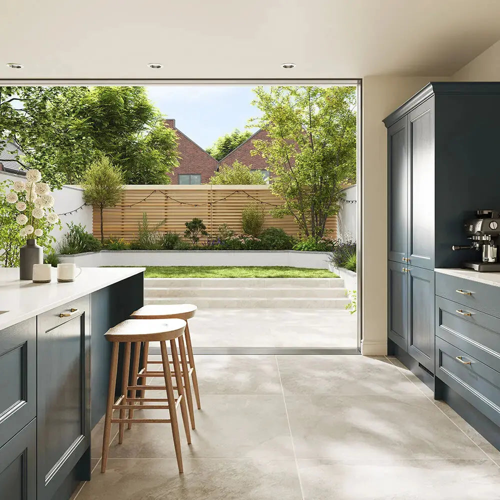 Atlanta Cream 1000x1000 x20 mm Outdoor Porcelain Tiles Paving £64.99 sq.m vivido-tiles-uk