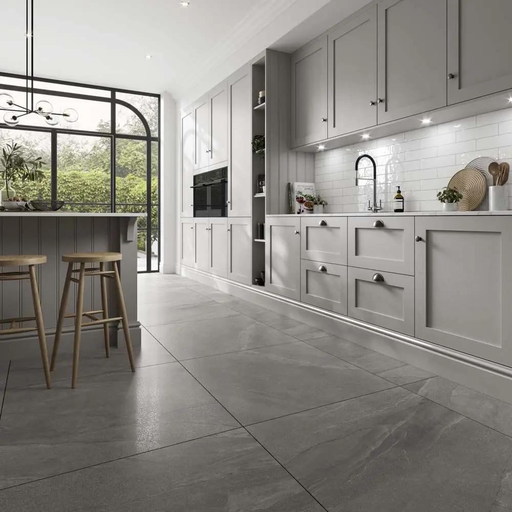 Spanish Frontera Graphite Semi-Polished Glazed Porcelain 900x900mm £62.99 sq.m Vero
