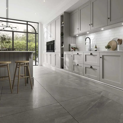 Spanish Frontera Graphite Semi-Polished Glazed Porcelain 900x900mm £62.99 sq.m vivido-tiles-harrogate