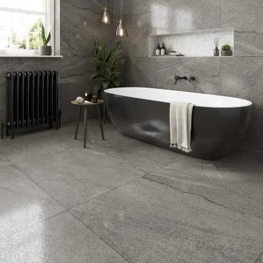 Spanish Frontera Silver Semi-Polished Glazed Porcelain 900x900mm £62.99 sq.m vivido-tiles-harrogate 