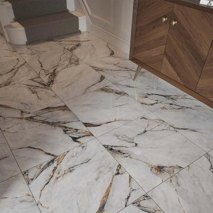 Spanish Hestia Viola Marble 60x60 cm polished Porcelain Tiles