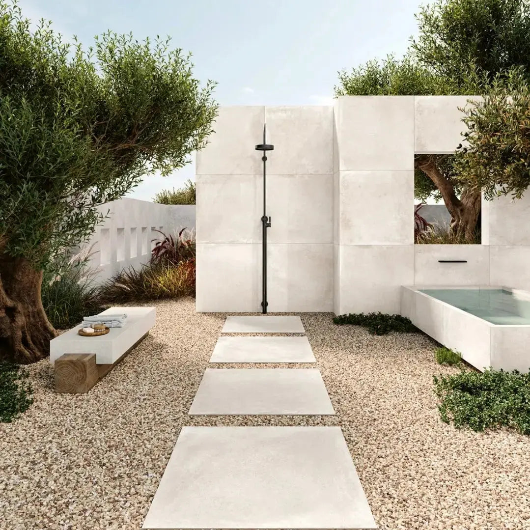Spanish Legend White 800x800x20mm Outdoor Porcelain Tiles Paving £47.99 per sq.m love