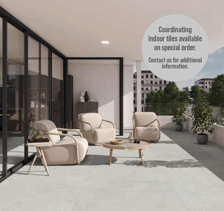 Spanish Outdoor Porcelain Tile Grey mix slate 1000x1000x20 mm Vero