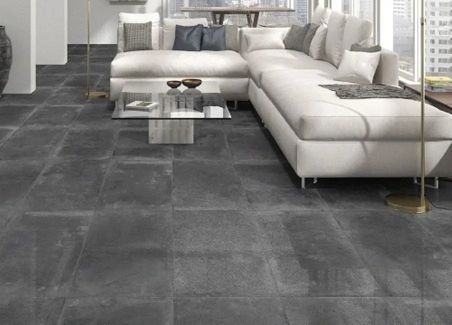 Spanish Porcelain Tiles 45x90 cm  Galileo Anthracite Semi polished