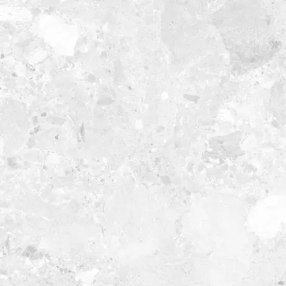 Ama White Terrazzo Porcelain 90X90 cm matt Tile. from £44.99 vivido-tiles-uk