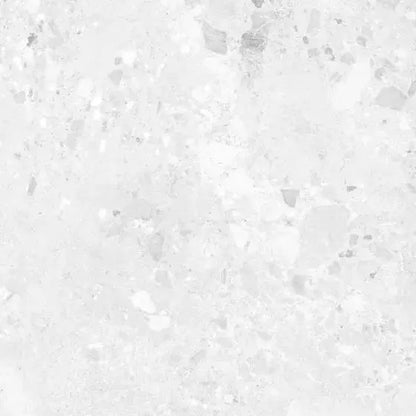 Ama White Terrazzo Porcelain 90X90 cm matt Tile. from £44.99 vivido-tiles-uk