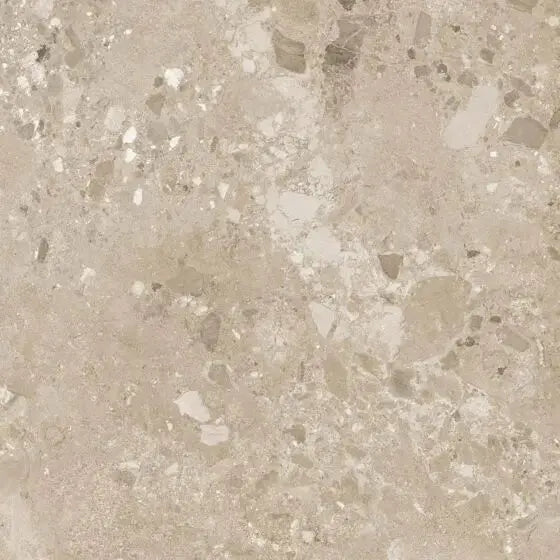 Ama Beige Terrazzo Porcelain 90X90 cm matt Tile. from £44.99 vivido-tiles-uk