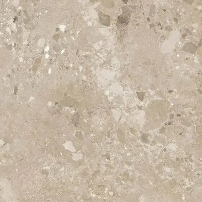 Ama Beige Terrazzo Porcelain 90X90 cm matt Tile. from £44.99 vivido-tiles-uk