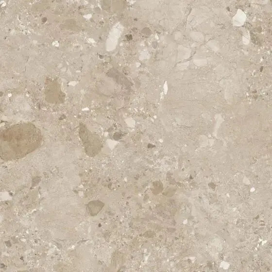 Ama Beige Terrazzo Porcelain 90X90 cm matt Tile. from £44.99 vivido-tiles-uk