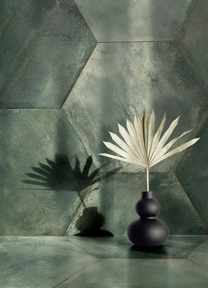 Spanish San Francisco Hex  Aquamarine matt Porcelain Tiles 52x60 cm