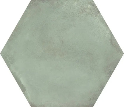Spanish San Francisco Hex  Aquamarine matt Porcelain Tiles 52x60 cm