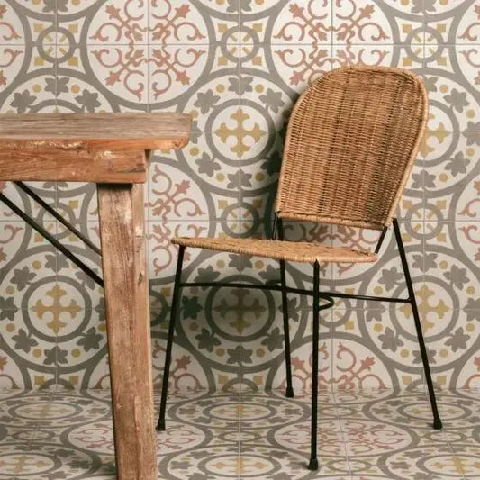Spanish Zayda Yellow Matt Vitrified Ceramic patterned tiles 450x450mm £49.99 vivido-tiles-harrogate