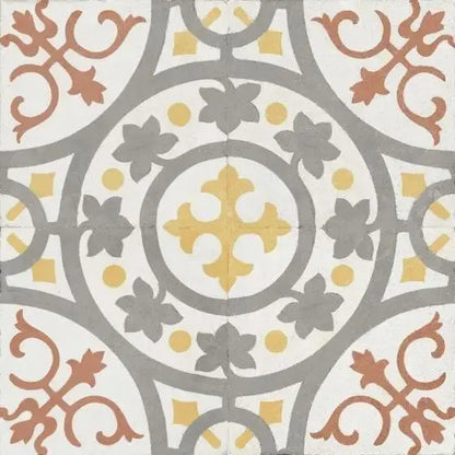Spanish Zayda Yellow Matt Vitrified Ceramic patterned tiles 450x450mm £49.99 vivido-tiles-harrogate