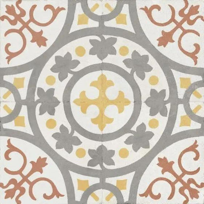 Spanish Zayda Yellow Matt Vitrified Ceramic patterned tiles 450x450mm £49.99 Vero