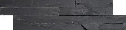 Splitface black matt Natural stone 10x36 cm feature wall tiles from £57.60 sq.m vivido-tiles-uk