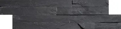 Splitface black matt Natural stone 10x36 cm feature wall tiles from £57.60 sq.m imp