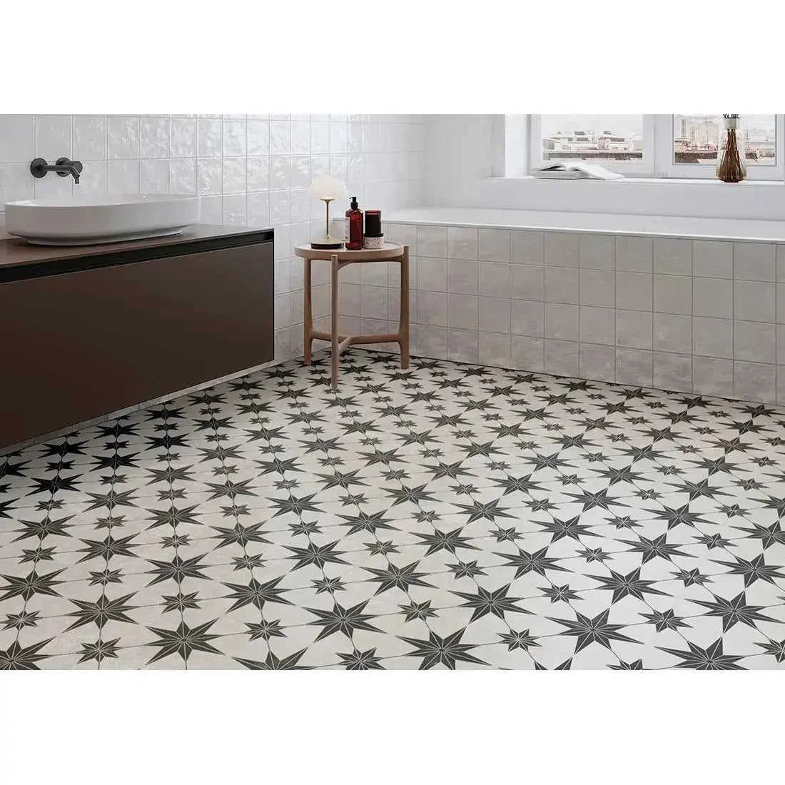 Starry Skies 45x45 cm  porcelain patterned Tiles from £26.99 sq.m - Vivido Tiles uk