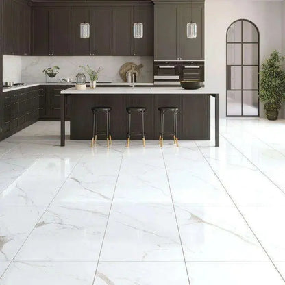 Stat White 60x60 cm polished Porcelain Tiles wall and floor