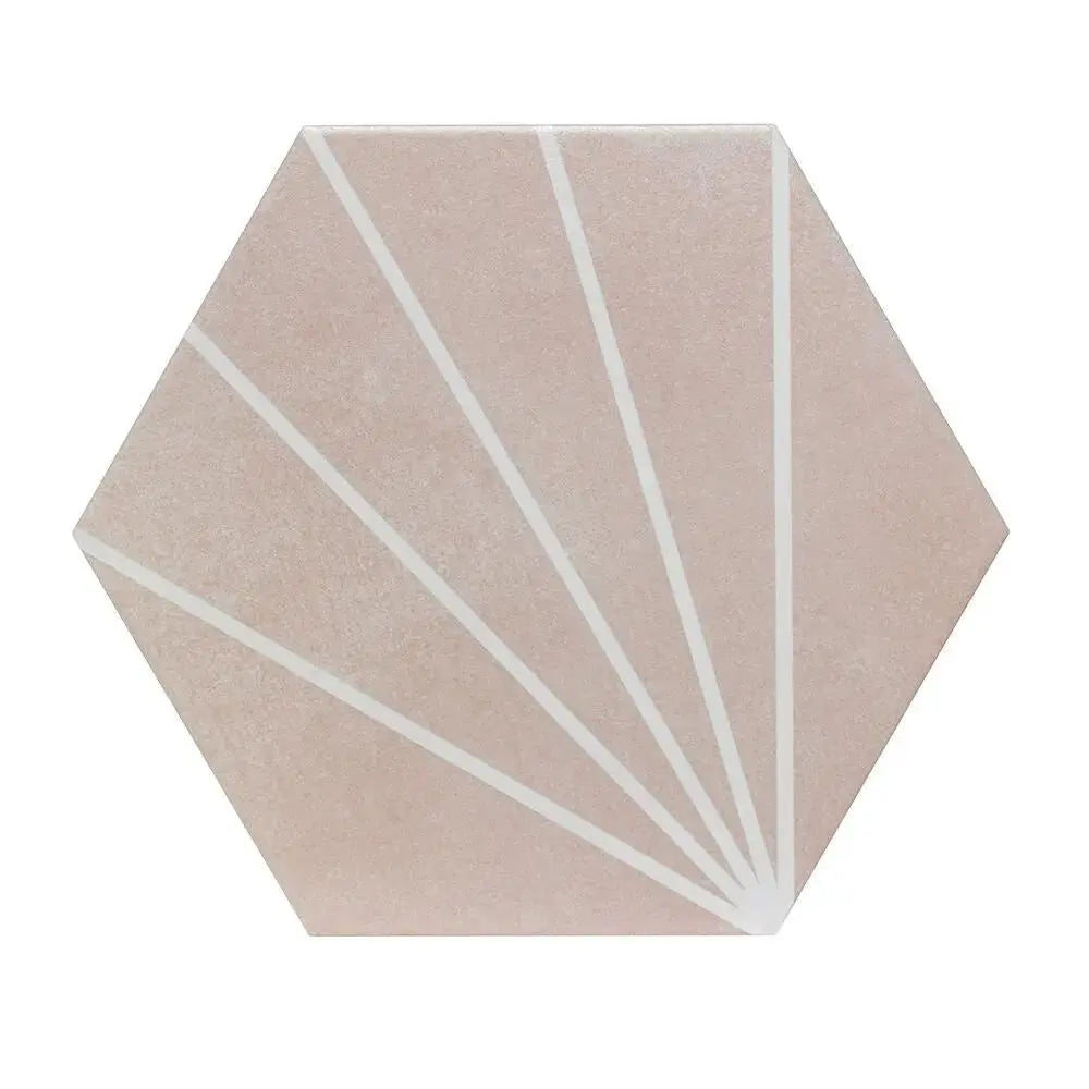 Sunburst Rose Matt Glazed Porcelain W&F 232x267mm £49.99 sq.m Vivido-tiles-harrogate