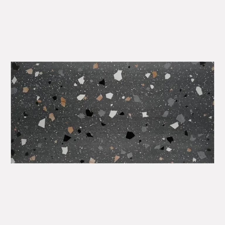 Terrazzo tiles Spanish Porcelain tile Matt Black 60x120 cm