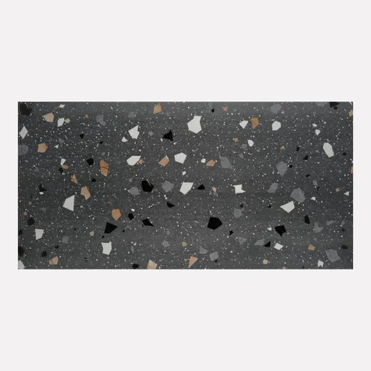 Terrazzo tiles Spanish Porcelain tile Matt Black 60x120 cm