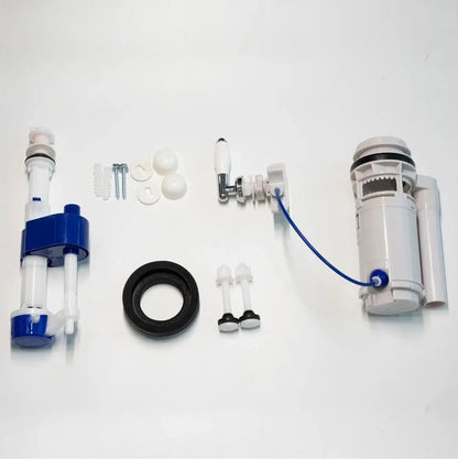 Traditional Victoria Style Ceramic Close Coupled Toilet White Dual Flush Bathroom WC - Vivido Tiles