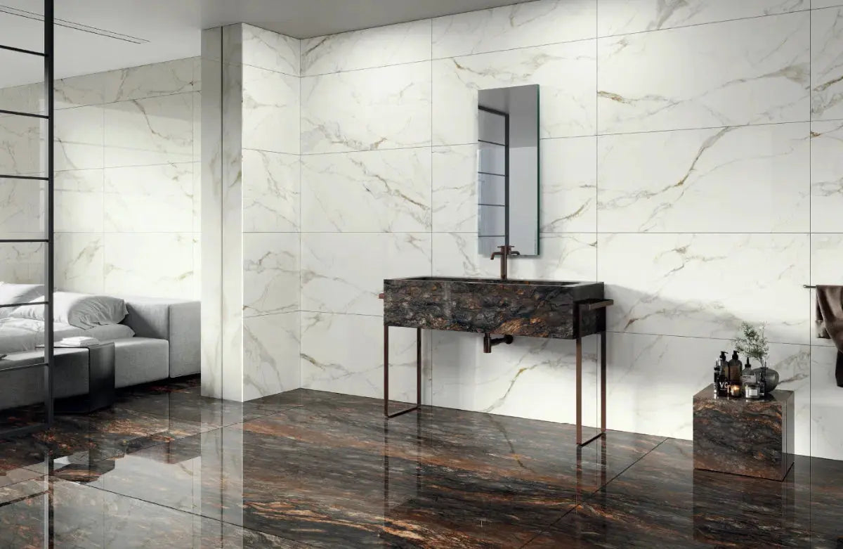 VAL GOLD 60x120 cm, Matt Porcelain Tiles from £26.99 sq.m - Vivido Tiles
