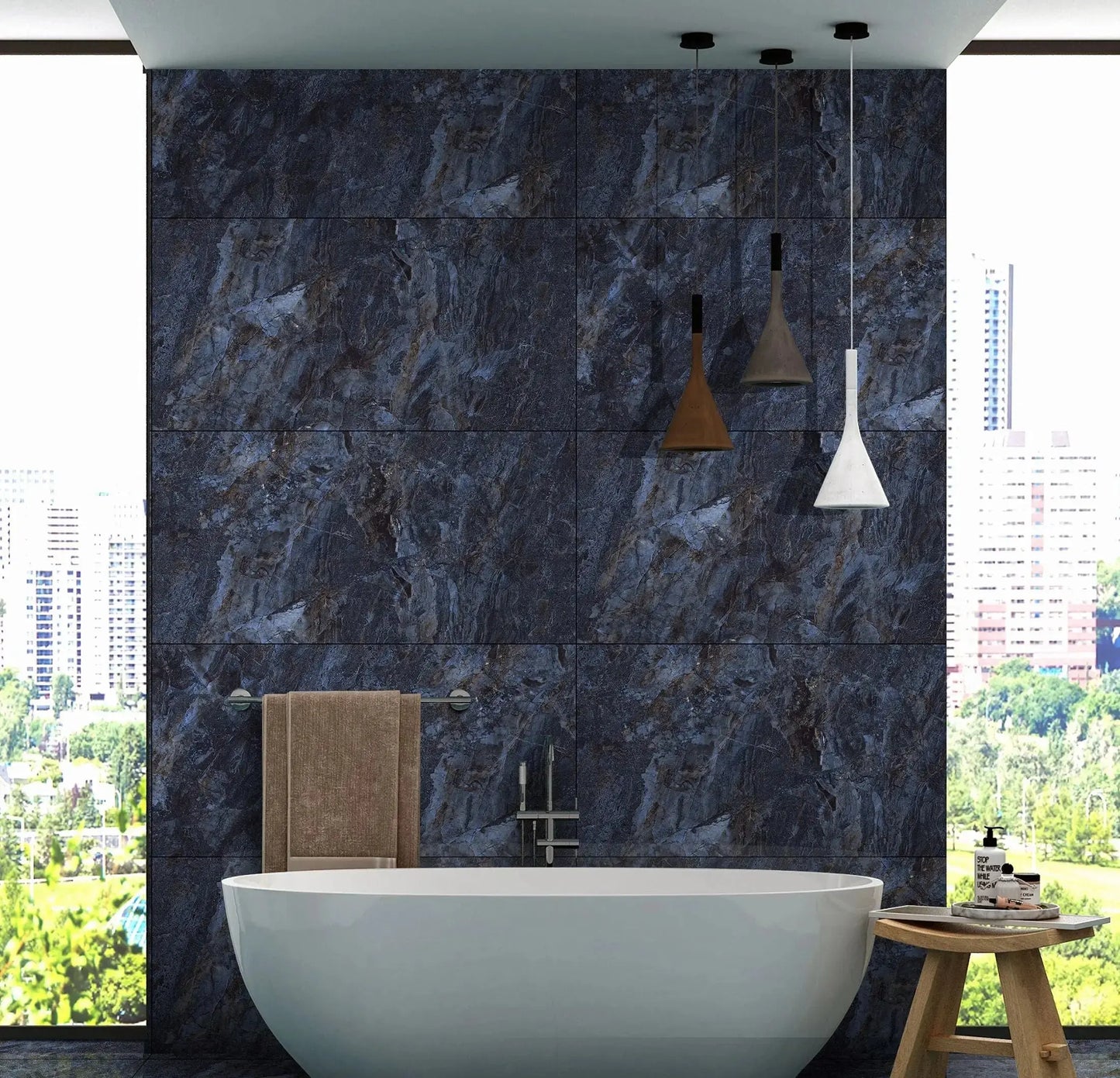 Venice Blue 60x120 cm 9 mm High Gloss Porcelain Tile £24.99 Vivido Tiles Harrogate 