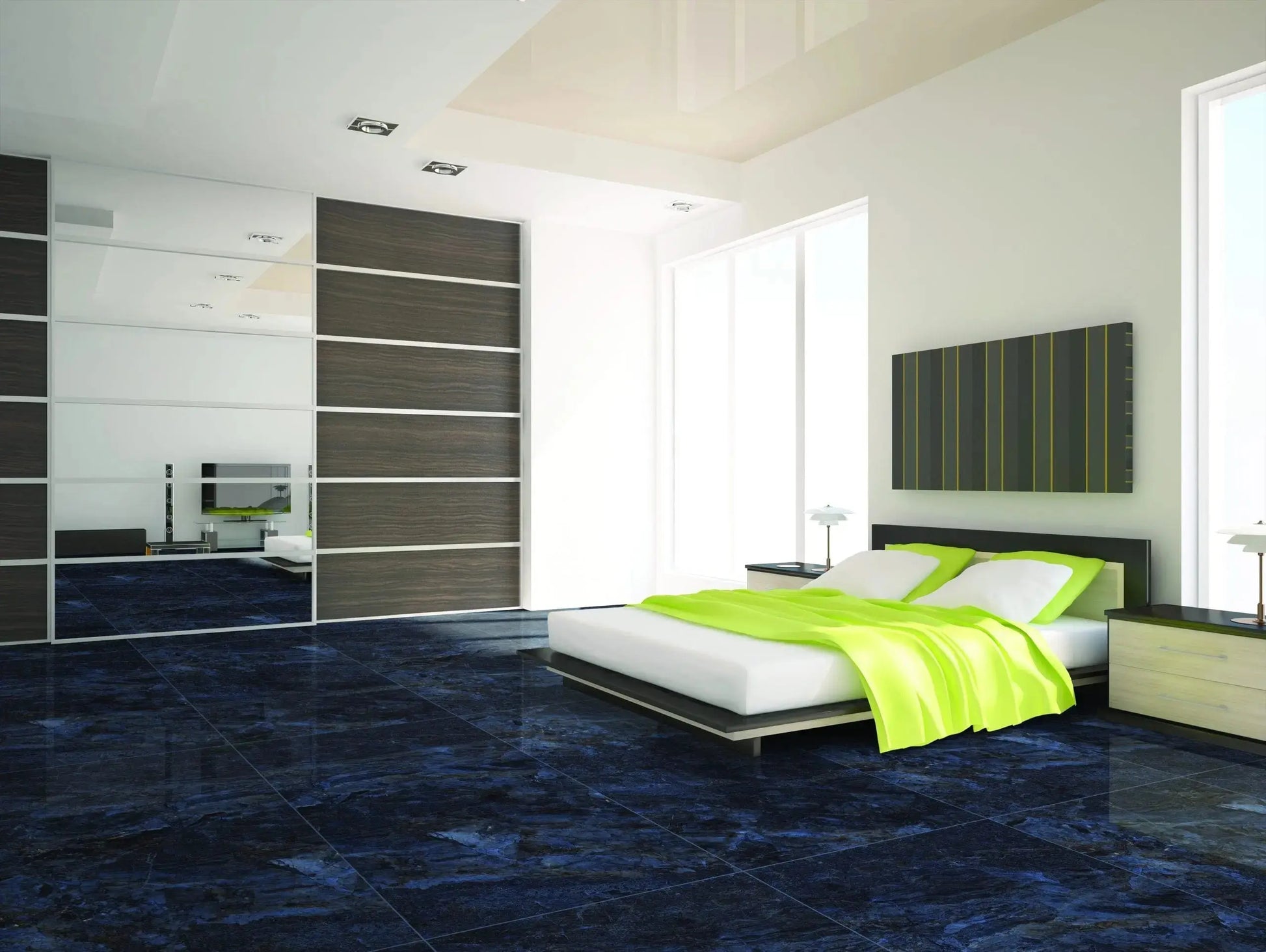 Venice Blue 60x120 cm 9 mm High Gloss Porcelain Tile £24.99 Vivido Tiles Harrogate 