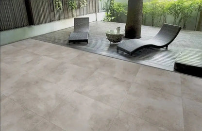 Vista Grey Semi Polished Porcelain Tile 80x80 cm and 120x120 cm Vivido-tiles-uk