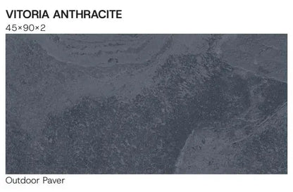Vitoria Anthracite 450x900x20mm Outdoor Porcelain Tiles Paving from £32.99 per sq.m Bien