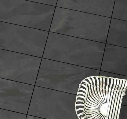 Mustang Anthracite 450x900x20mm Outdoor Porcelain Paving Tiles. Vivido Tiles Uk 