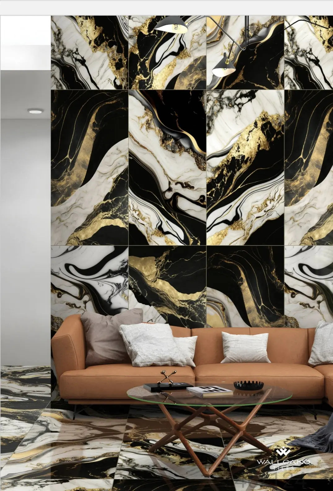 Volcano Gold 60x120 cm porcelain GLASS Tiles CANO