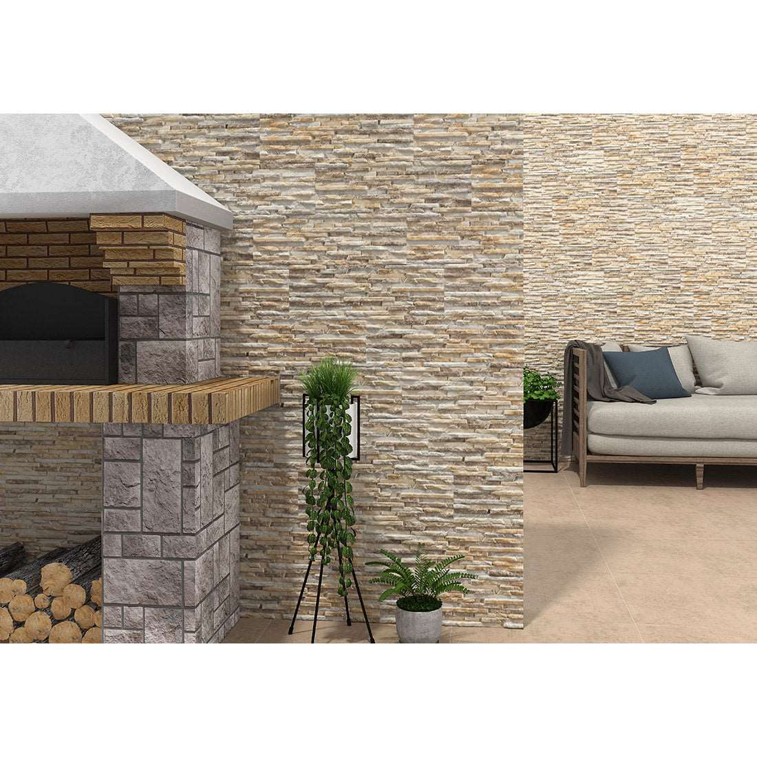 Behobia 17x52 Slate Effect Porcelain Wall Tiles Matt Vivido Tiles Harrogate 