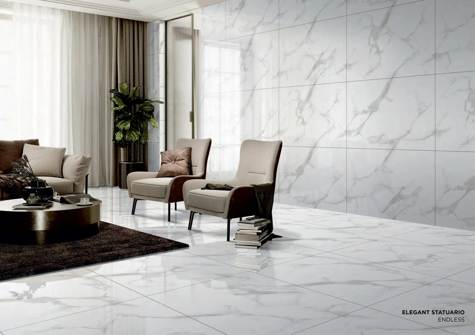 STAT Polished 80x120 cm Porcelain Tile £25.99 sq.m CANO