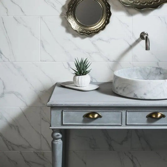Carrara Gloss Ceramic wall tiles Tile 30x60 cm from £11.99 per sq.m imp