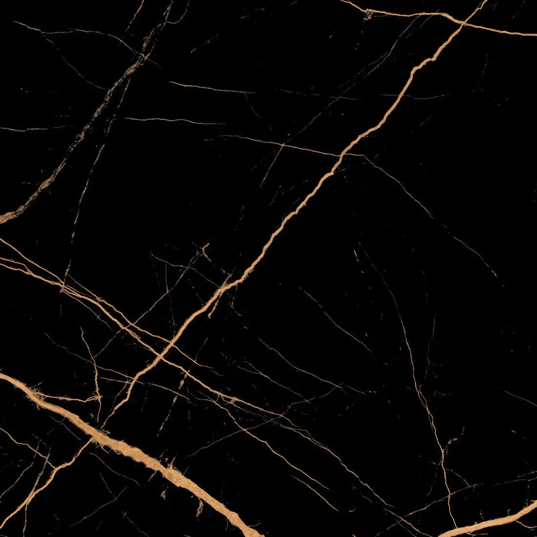 Atlas Black & Gold 60x60 cm Polished  Porcelain Tile £19.99 sq.m DS