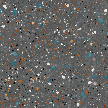 Terrazzo Black 60x60 cm Matt Porcelain Tile from £23.99 sq.m DS