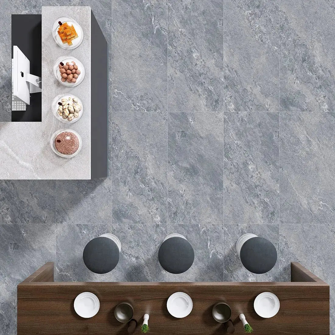 Outdoor Anti Slip R11 J Rock Slate effect Porcelain 60 x 60 x 2cm Vivido Tiles