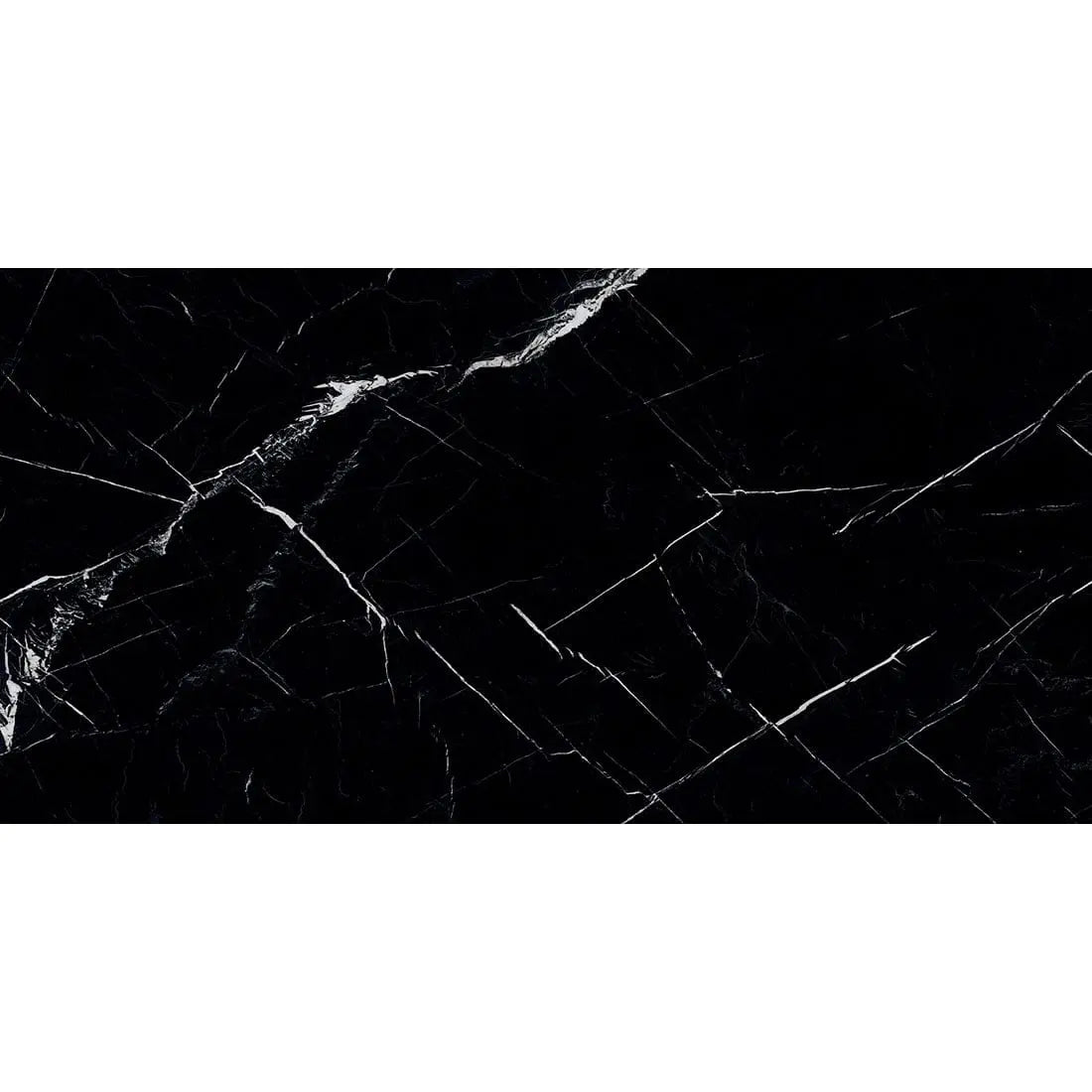 Marquina Black 60x120 cm Polished Porcelain Tile from £24 sq.m DS