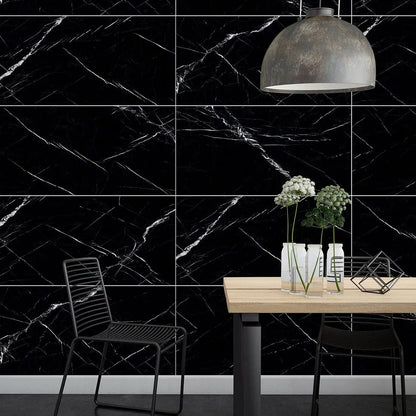 Marquina Black 60x120 cm Polished Porcelain Tile from £24 sq.m DS
